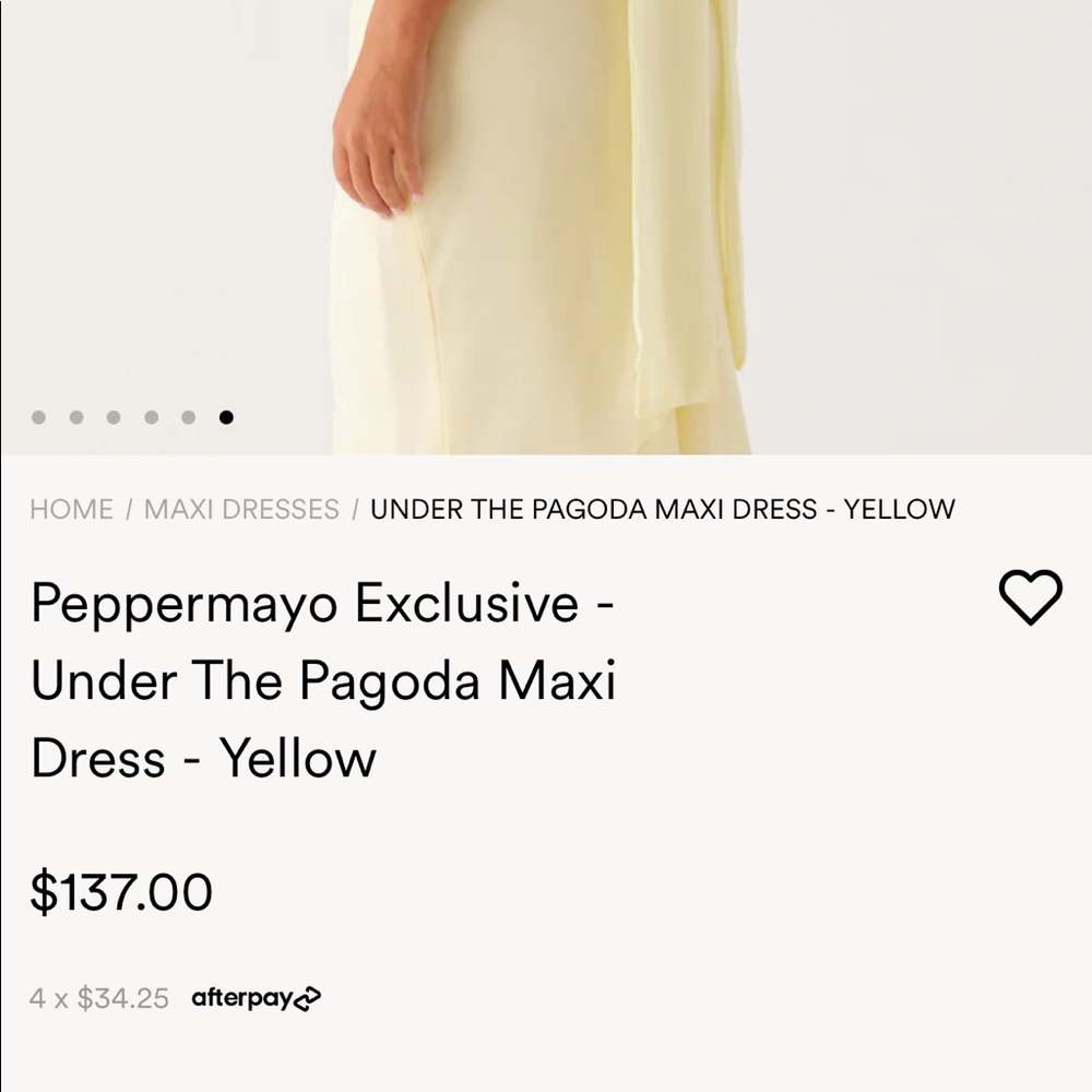 Peppermayo Maxi Dress w/ Scarf - Picture 4 of 4